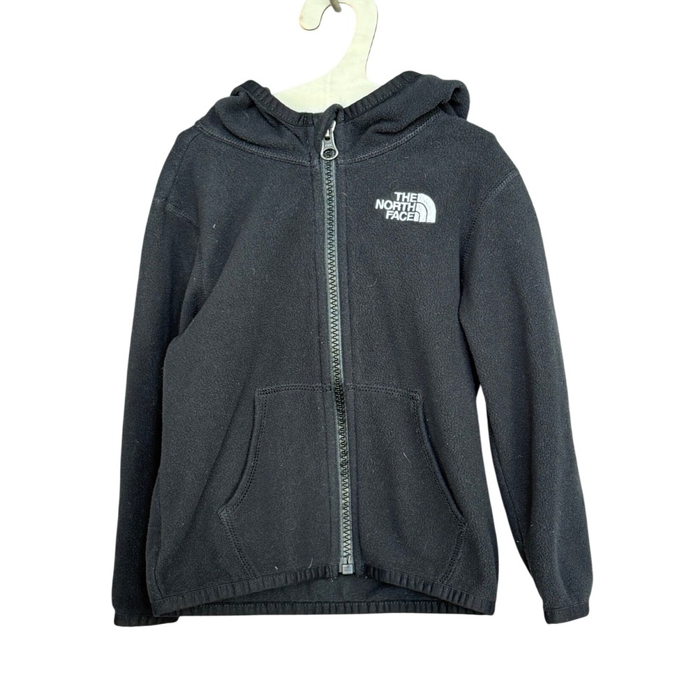 The North Face Fleece Hoodie Infant 12-18M Black Polyester Zip Up